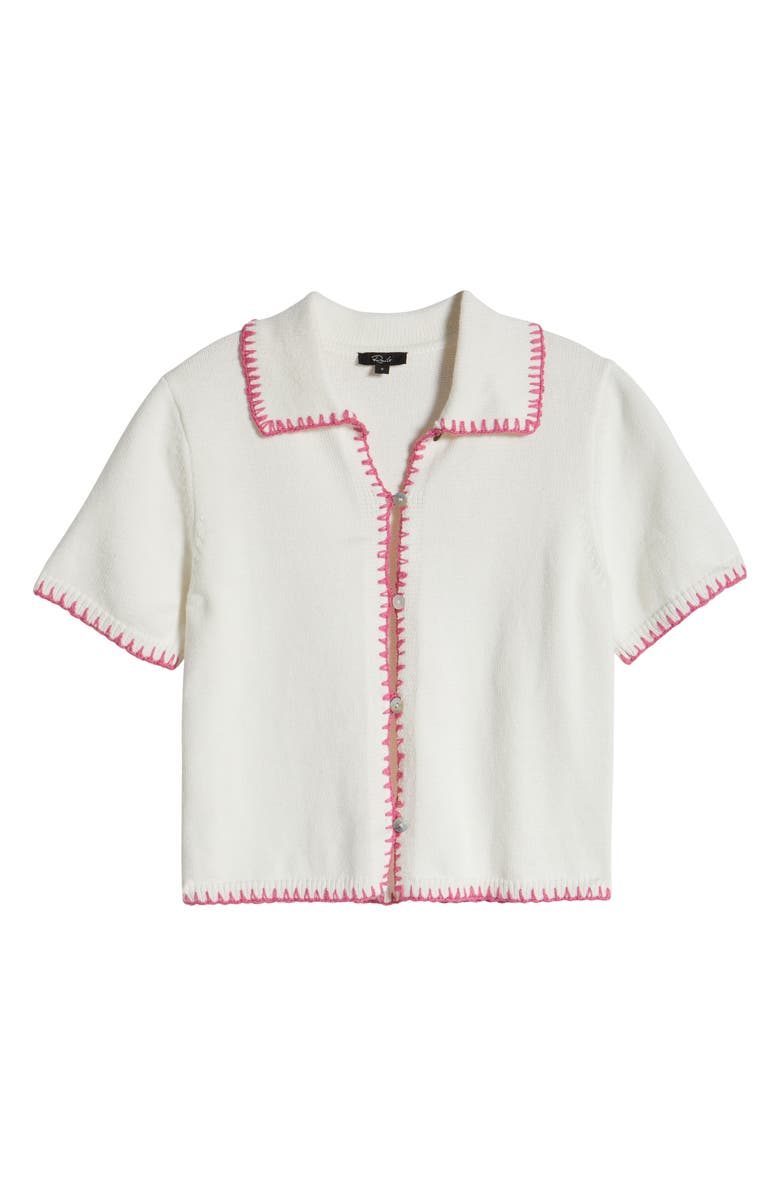 Rails Maliah Blanket Stitch Cotton Polo Sweater, Alternate, color,