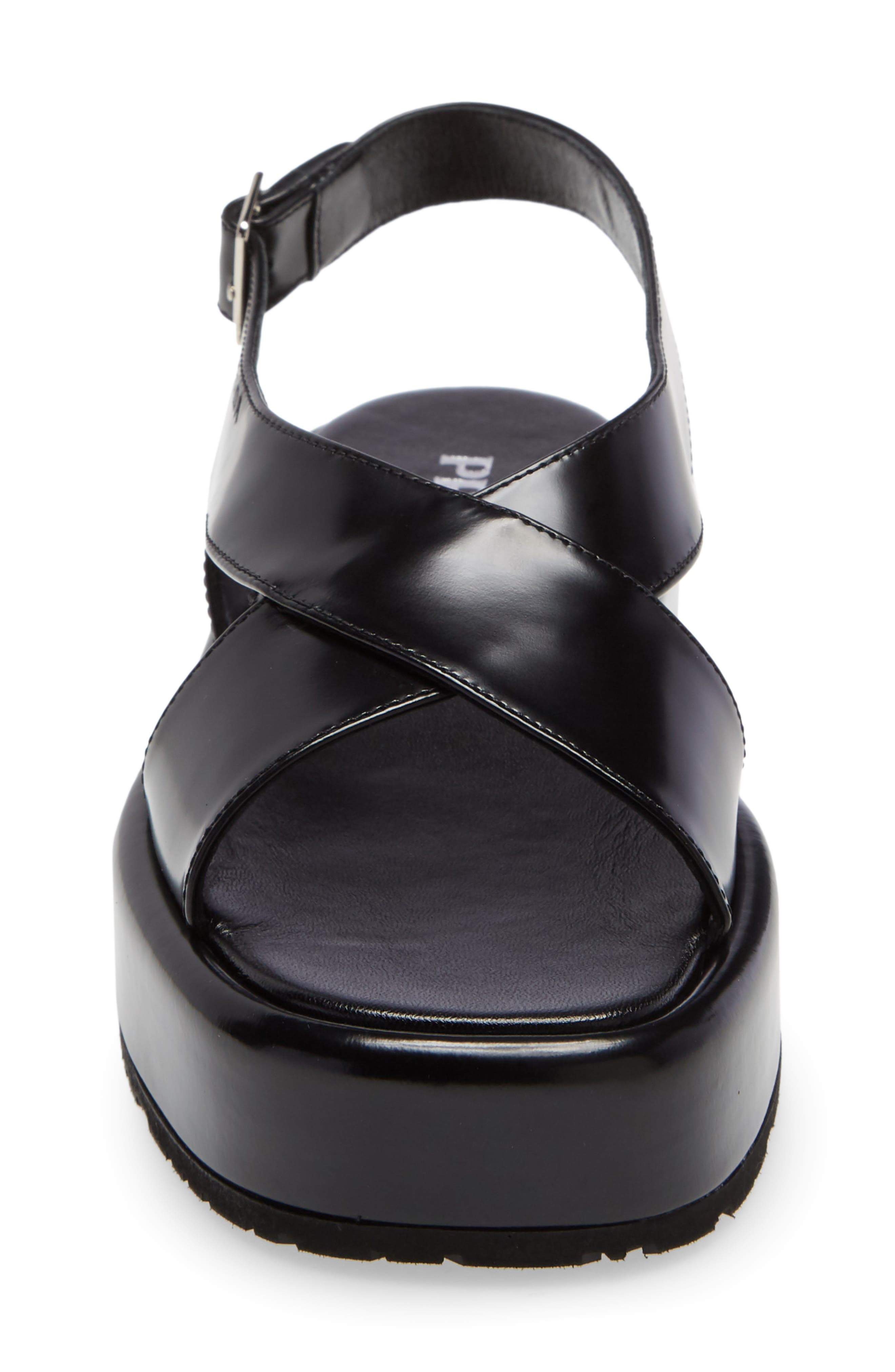 Prada Cross Strap Platform Sandal, Alternate, color, 