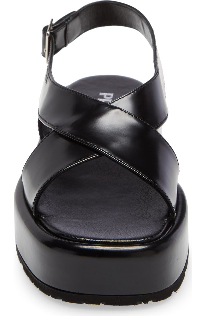 Prada Cross Strap Platform Sandal, Alternate, color,