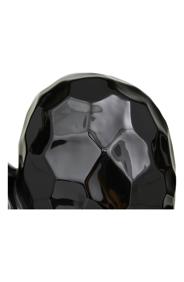 VIVIAN LUNE HOME Black Porcelain Heart Sculpture, Alternate, color, Black