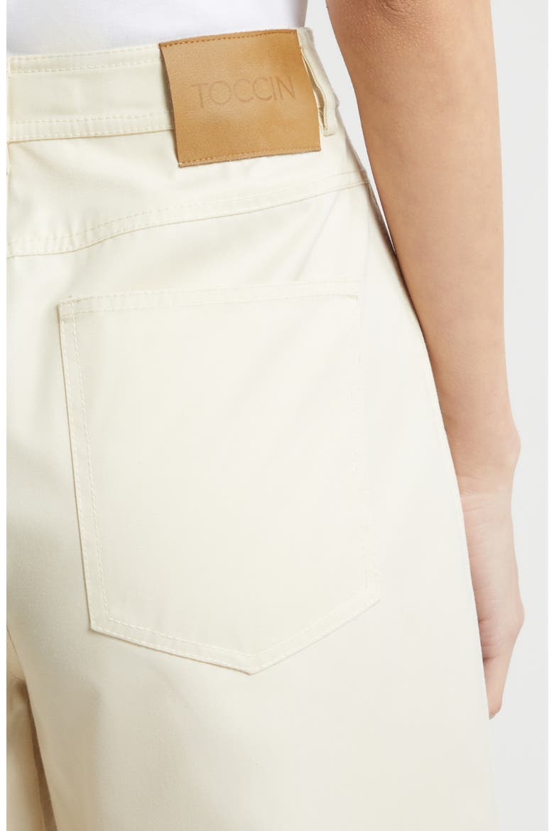 Nell Cotton Twill Wide Leg Pants, Alternate, color, ALMOND