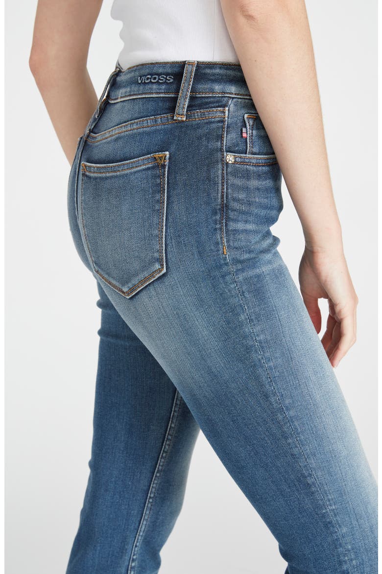 Ace High Waist Slim Straight Leg Jeans, Alternate, color, MEDIUM WAS