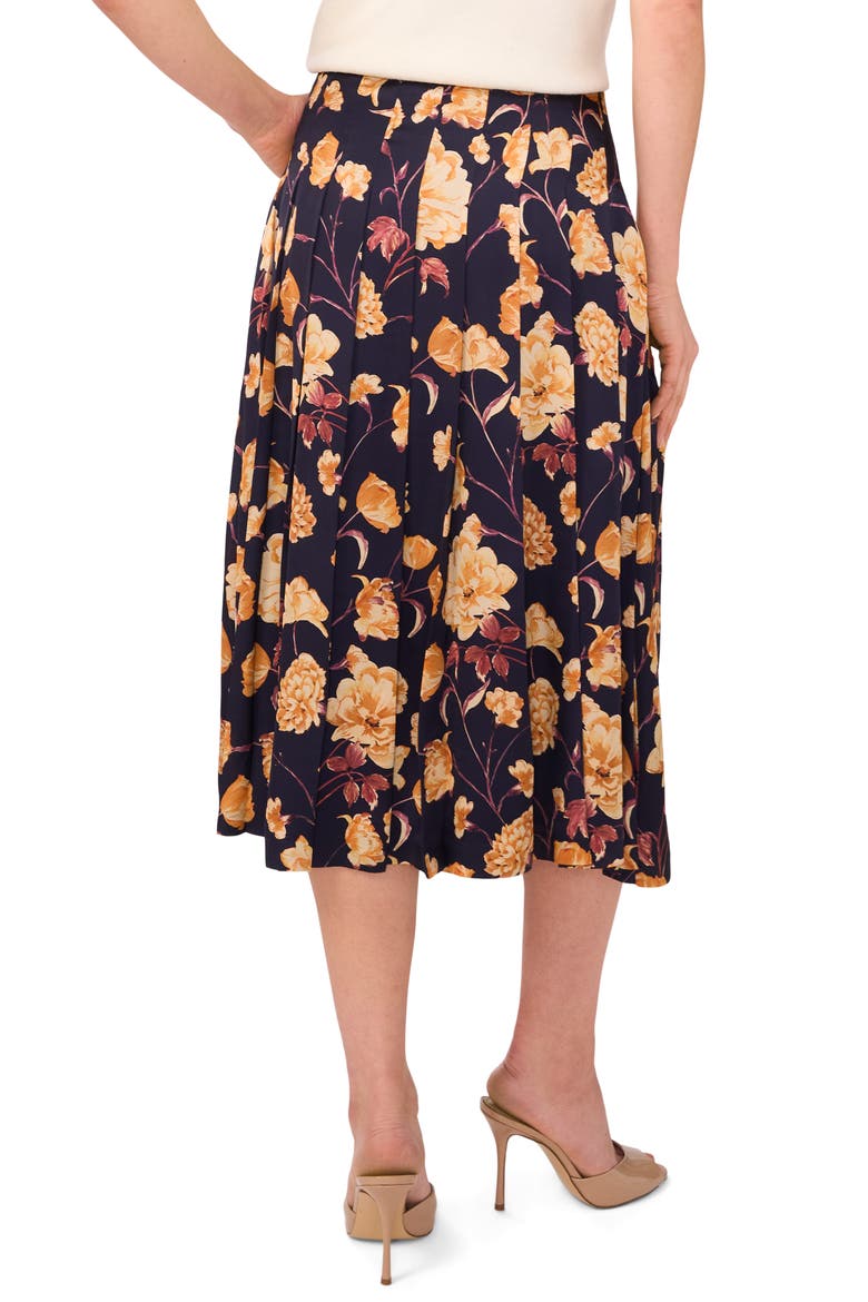 Pleated Midi Skirt, Alternate, color, BARITONE BLUE