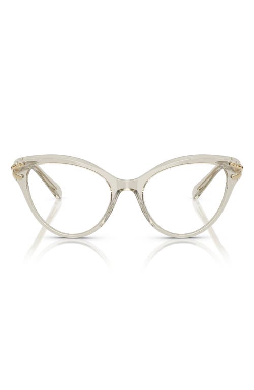 Swarovski 53mm Cat Eye Optical Glasses In Beige