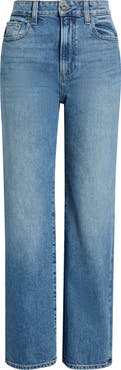 PAIGE Stevie High Waist Straight Leg Jeans