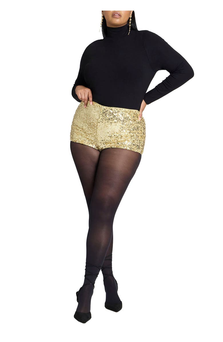 ELOQUII Sequin Hot Short, Main, color, 