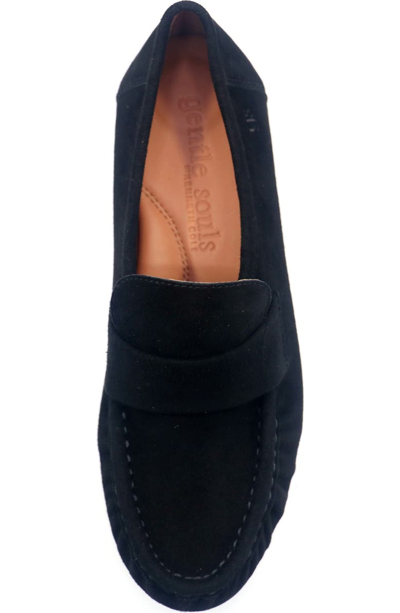 Gentle Souls Crew Woven Leather Loafer, Alternate, color, Black Suede