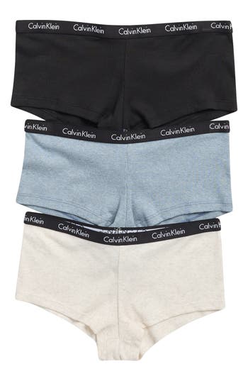 Calvin Klein 3-pack Rib Knit Boyshorts In Multi