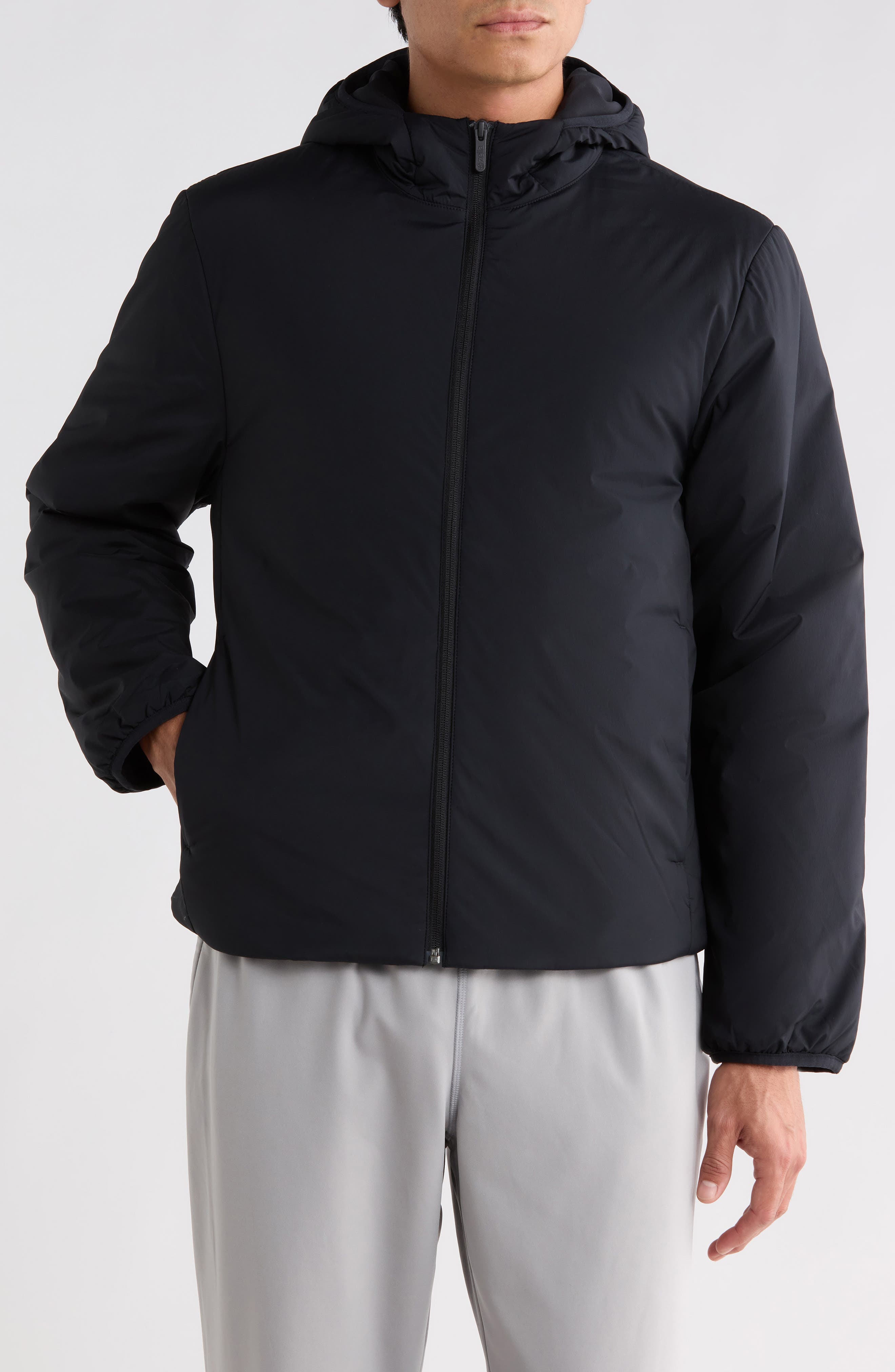 Zella Lightweight Insulated Hooded Jacket (Men) | Nordstrom