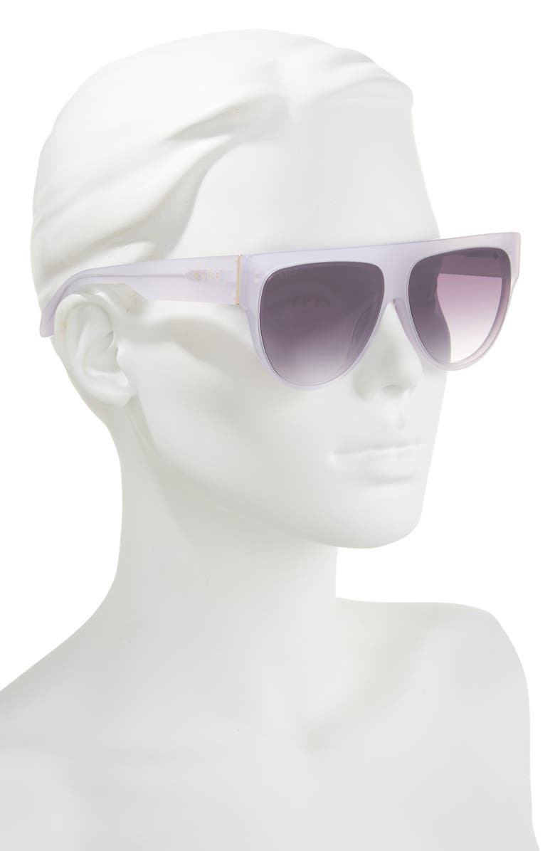 DIFF Georgie 58mm Gradient Shield Sunglasses, Alternate, color, Thistle / Grey Gradient