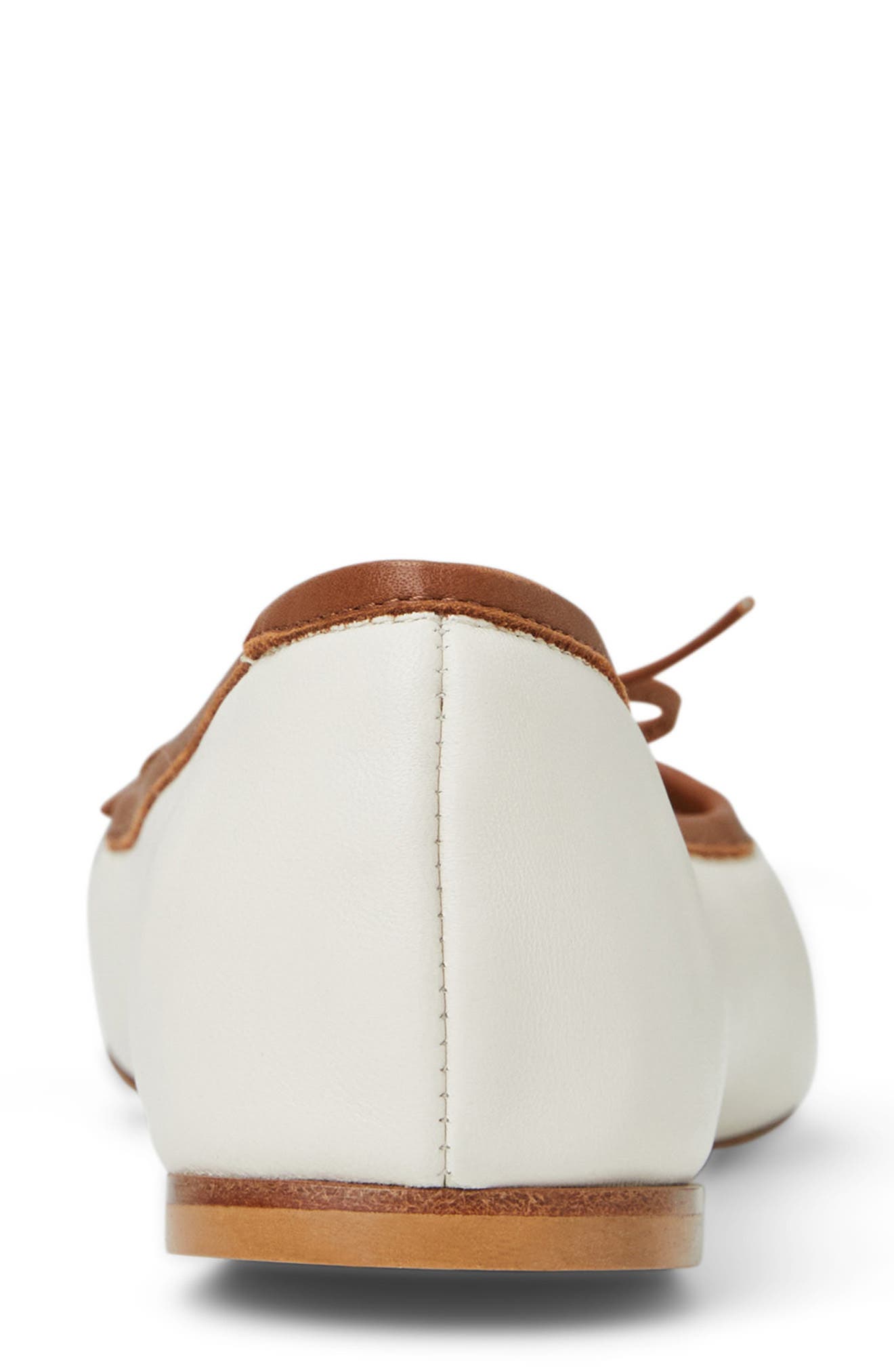 Donatella Cap Toe Ballet Flat, Alternate, color, BROWN/ CREAM