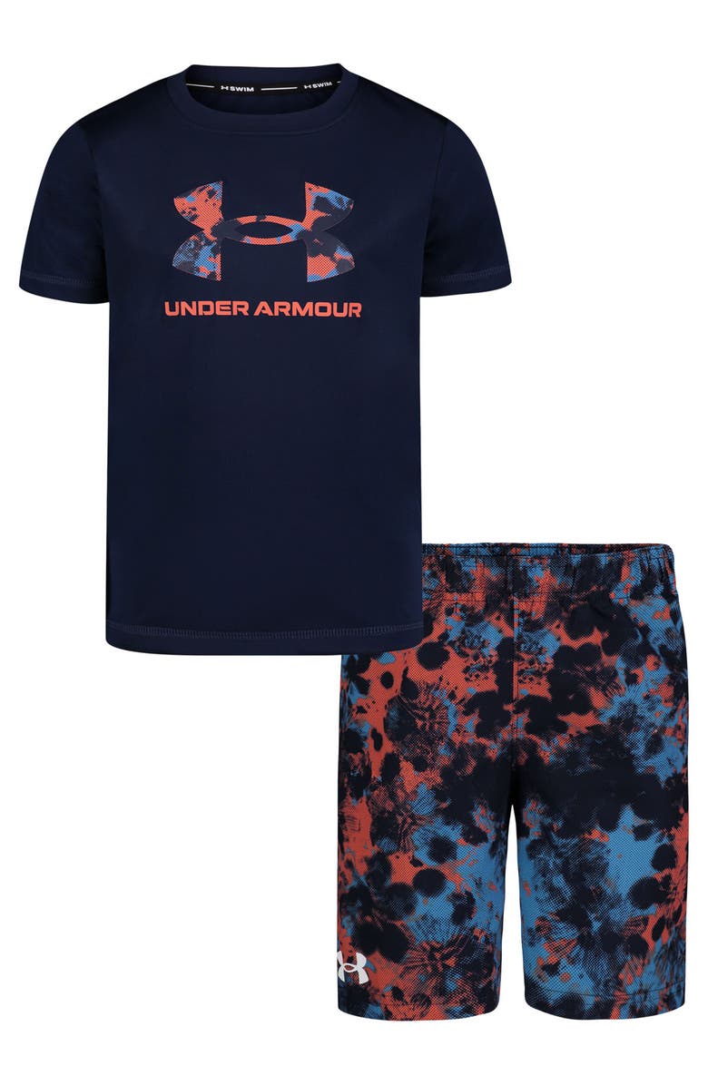 Under Armour Kids' Half Tone Swim Tee & Shorts Set, Main, color, 