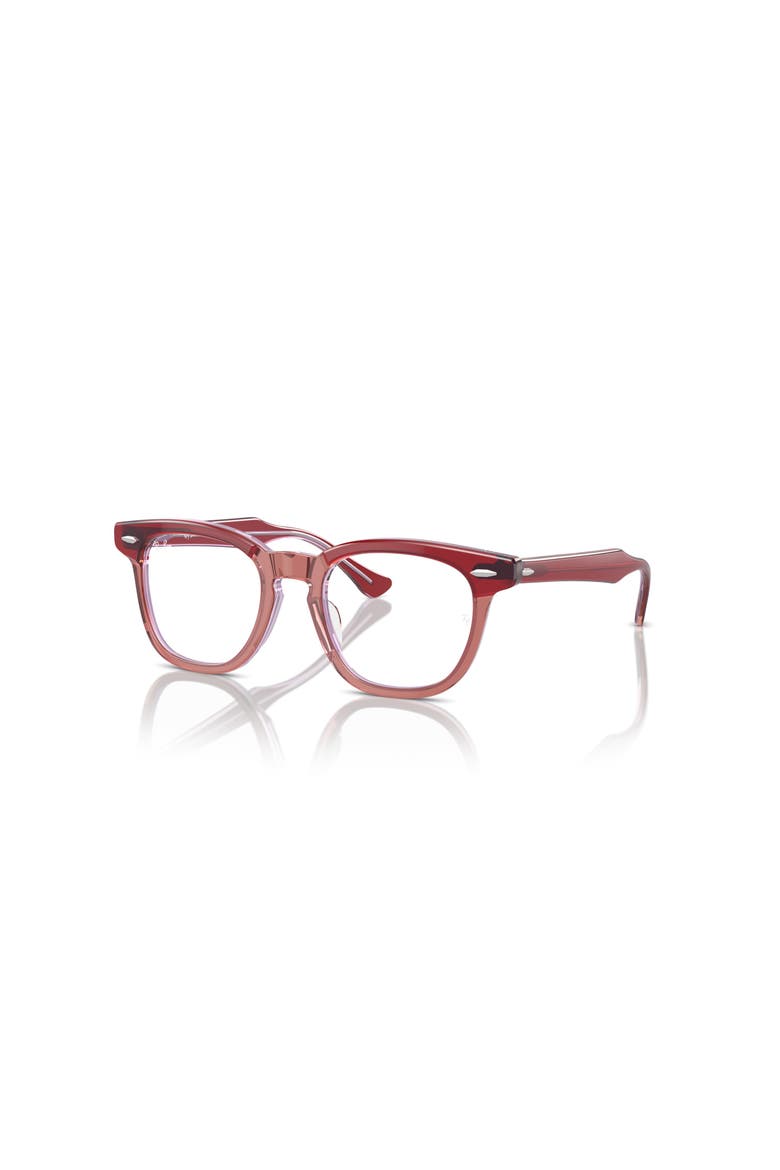 45mm Square optical glasses, Main, color, Red