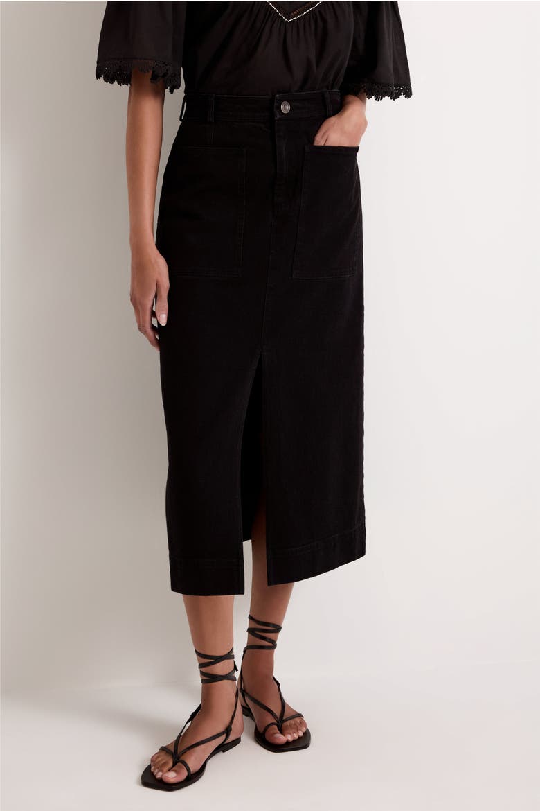 Leighton Denim Skirt, Alternate, color, Pavement