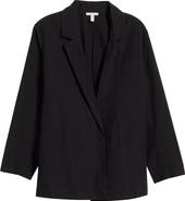 Eileen Fisher Organic Cotton Longline Blazer