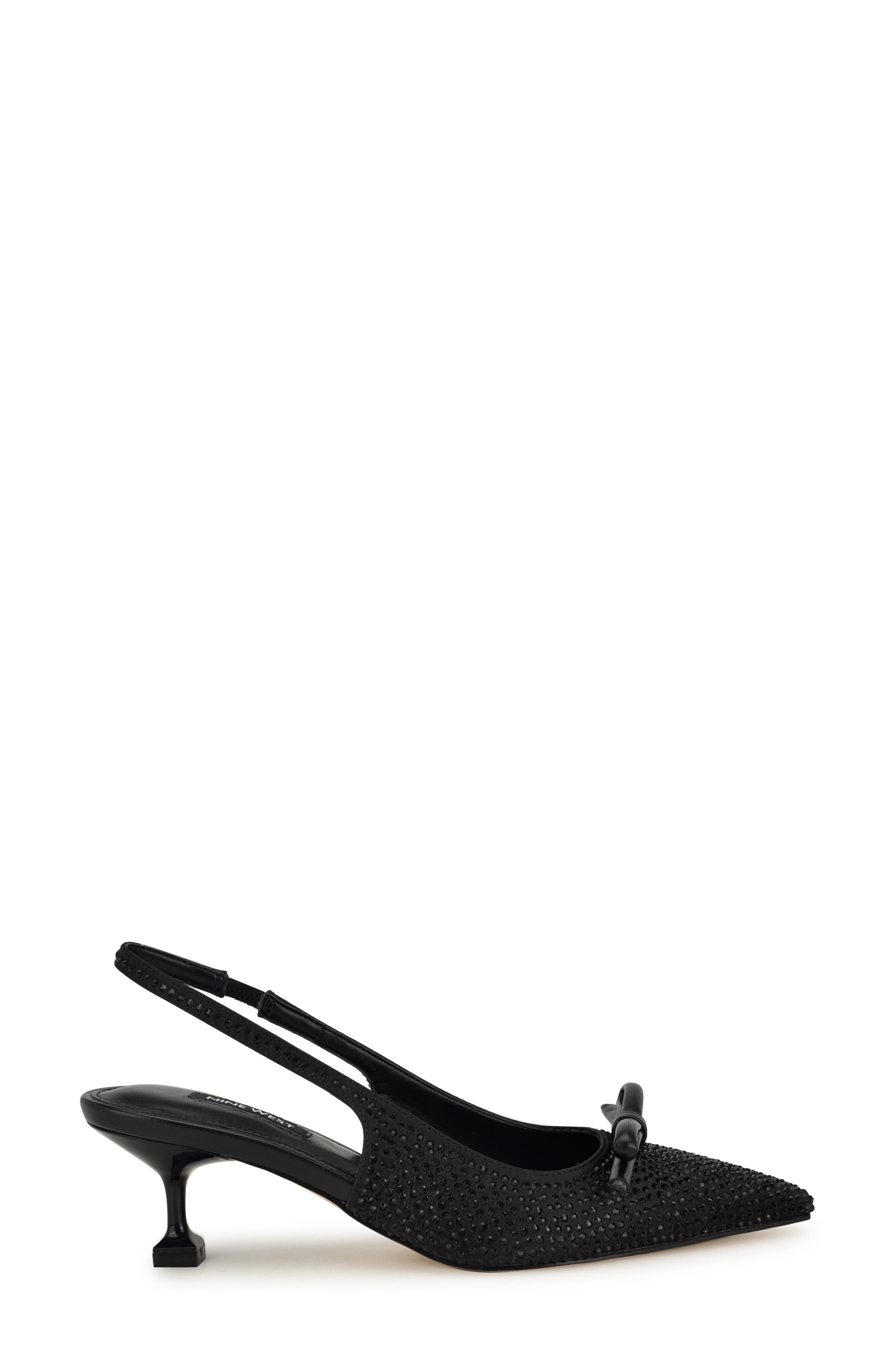 Nine West Wunder Slingback Pointed Toe Kitten Heel Pump, Alternate, color, 