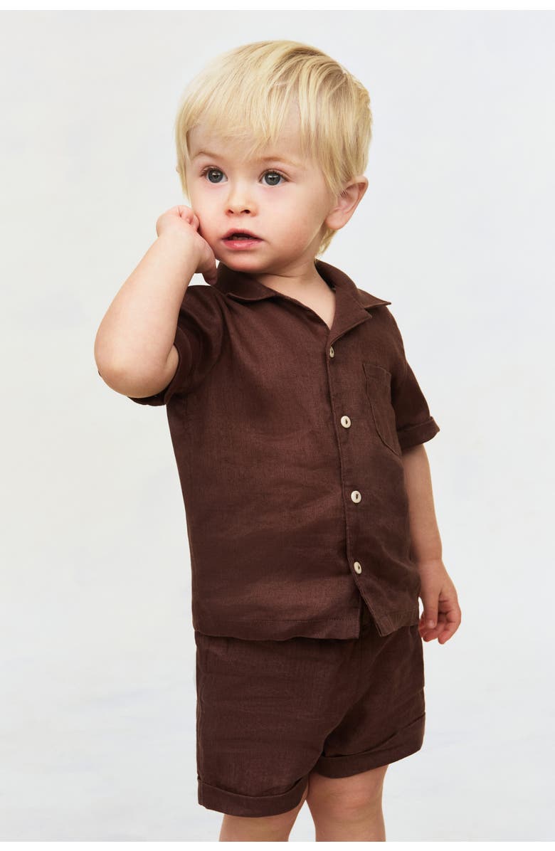 H&M 2-piece Linen Set, Alternate, color, Brown