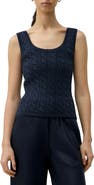 Lilysilk LILYSILK Silk-Cotton Cable-Knit Tank
