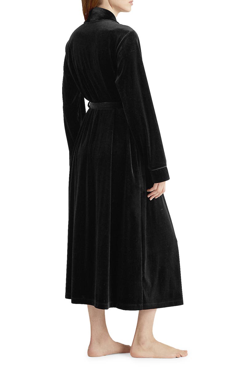 Lauren Ralph Lauren Shawl Collar Long Velvet Robe, Alternate, color, 
