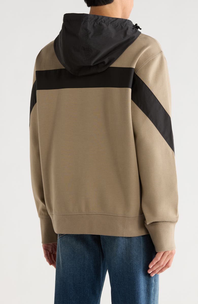 rag & bone Pursuit Ponte Colorblock Hoodie, Alternate, color, Desert