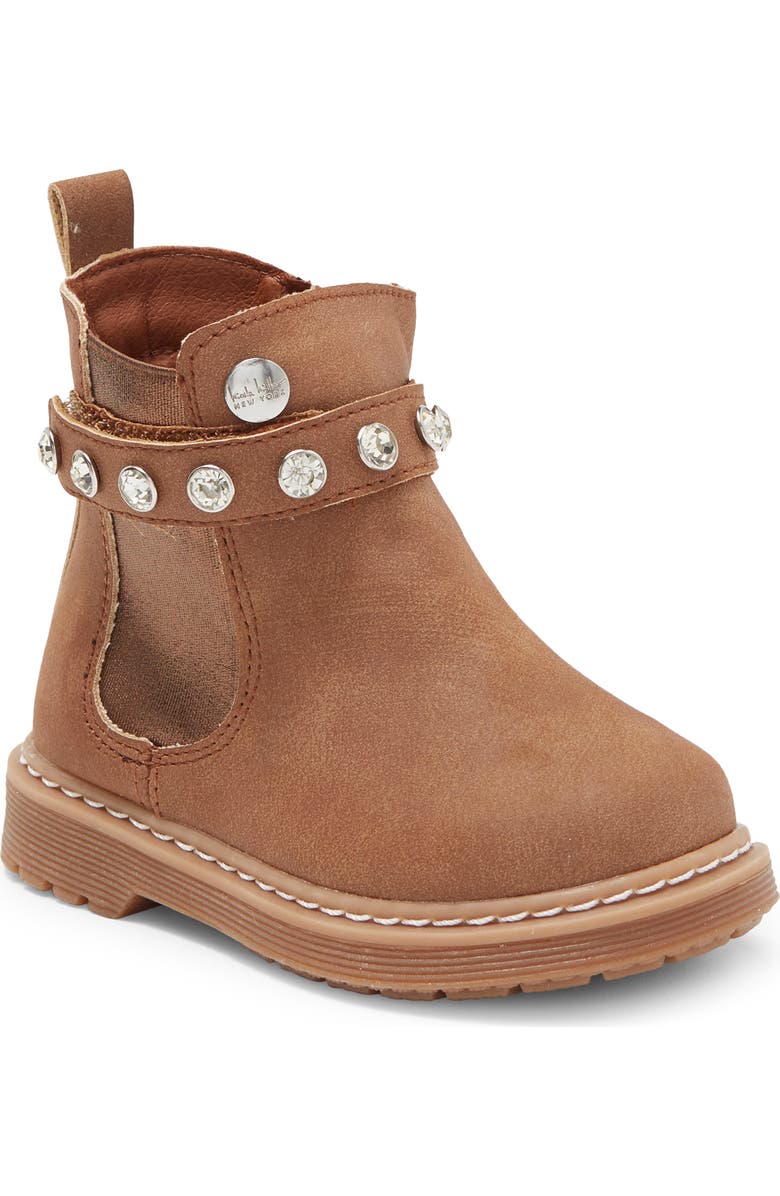 Nicole Miller Kids' Rhinestone Strap Bootie, Main, color,