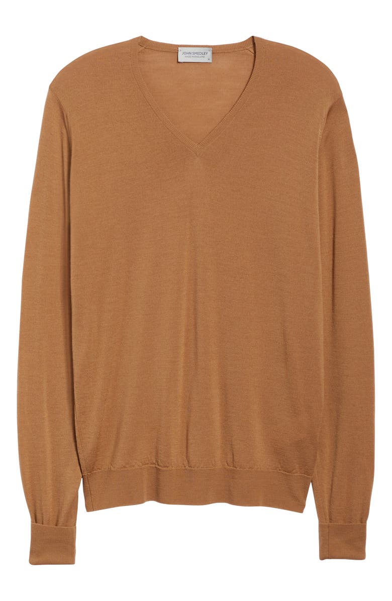 John Smedley 'Bobby' Easy Fit V Neck Wool Sweater, Alternate, color,
