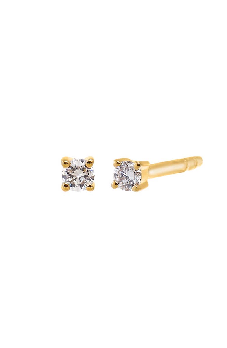 BY ADINA EDEN Diamond Mini Solitaire Stud Earring 14K, Main, color, 
