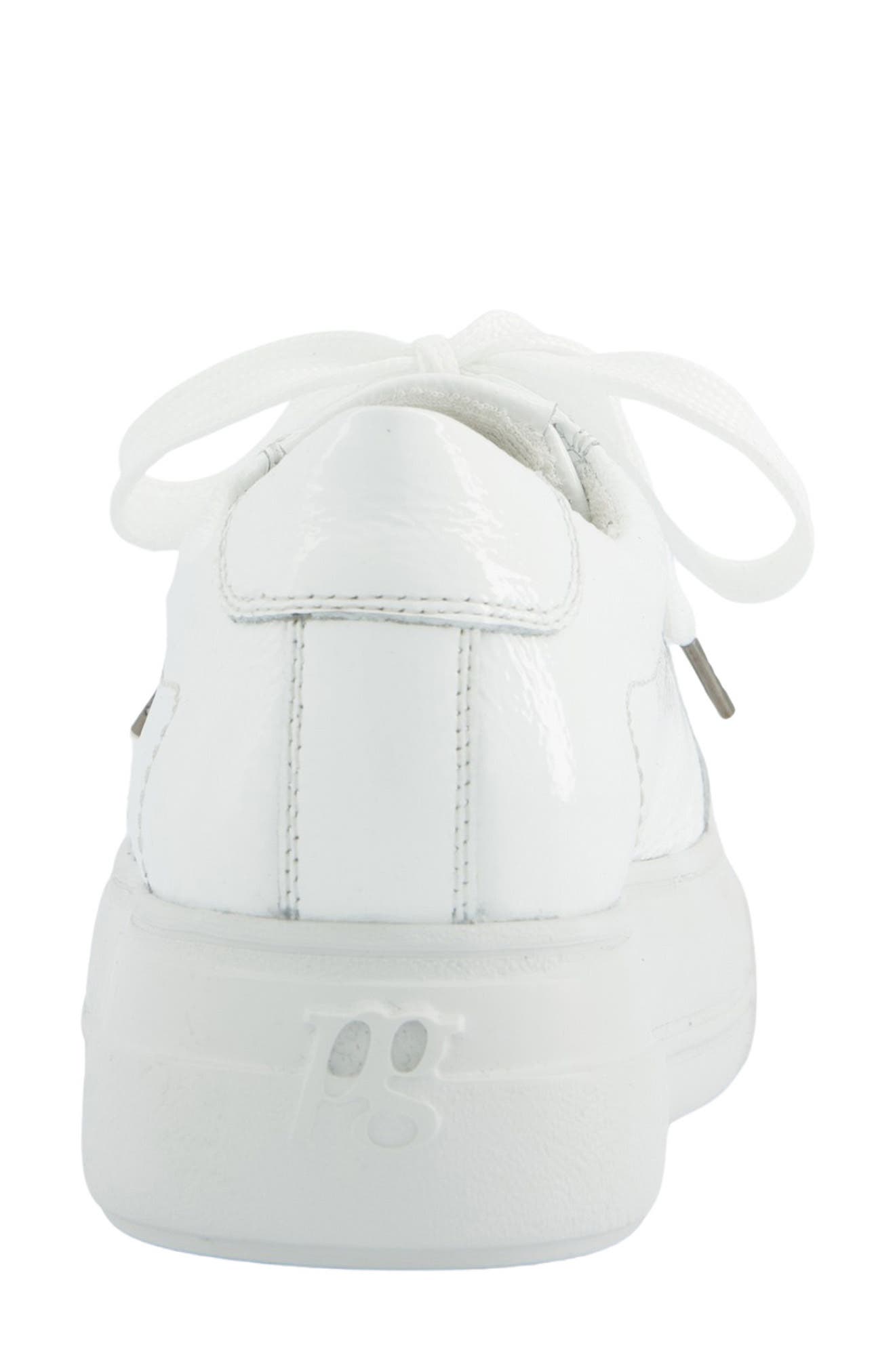 Paul Green Dumont Sneaker, Alternate, color, White Crinkled Patent