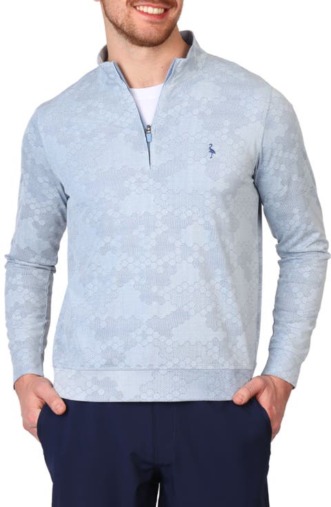 Honeycomb Textured Performance Quarter Zip Pullover