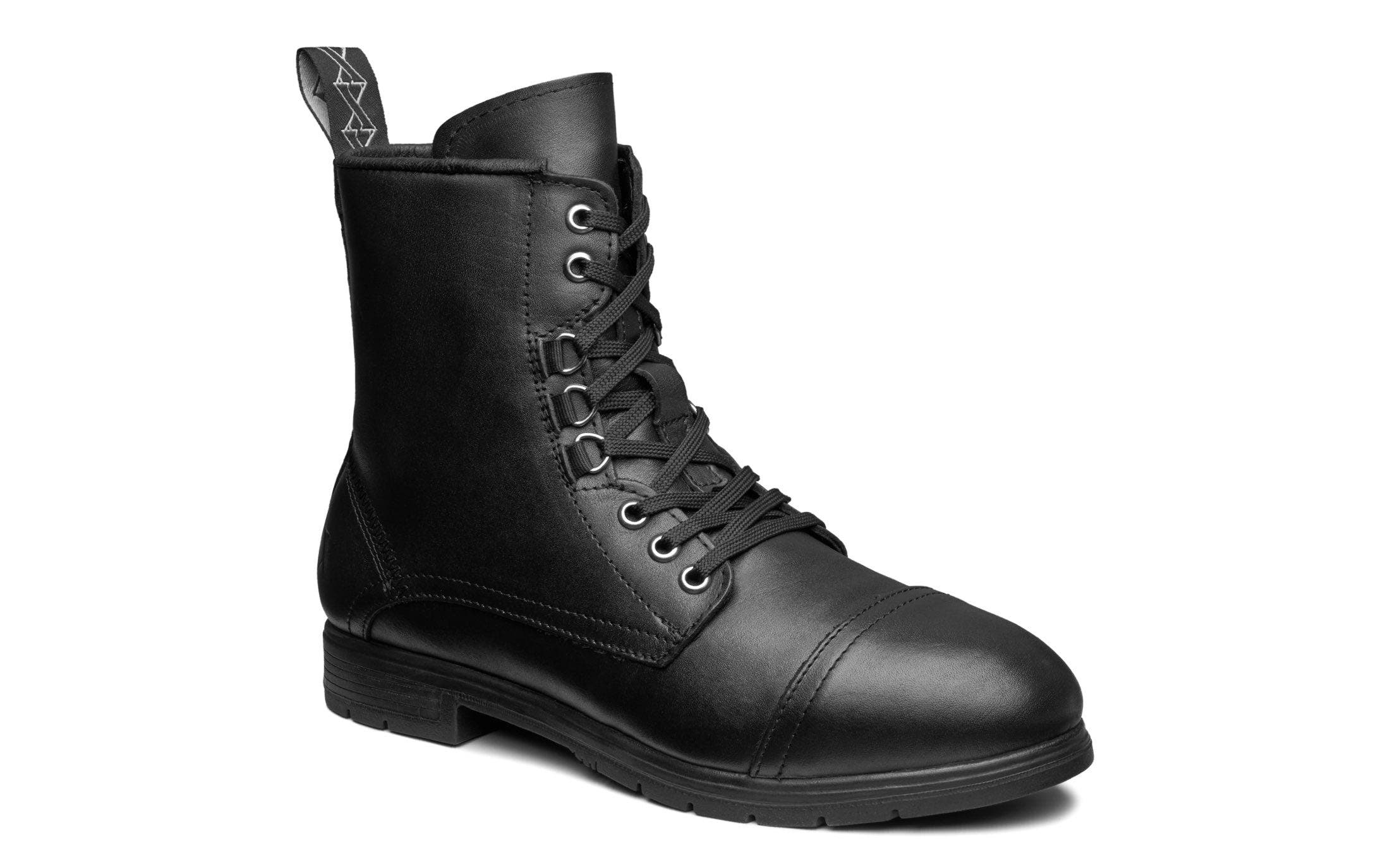 Xena Workwear Spice Steel Toe Lace Up Zip Safety Boot, Alternate, color, Black