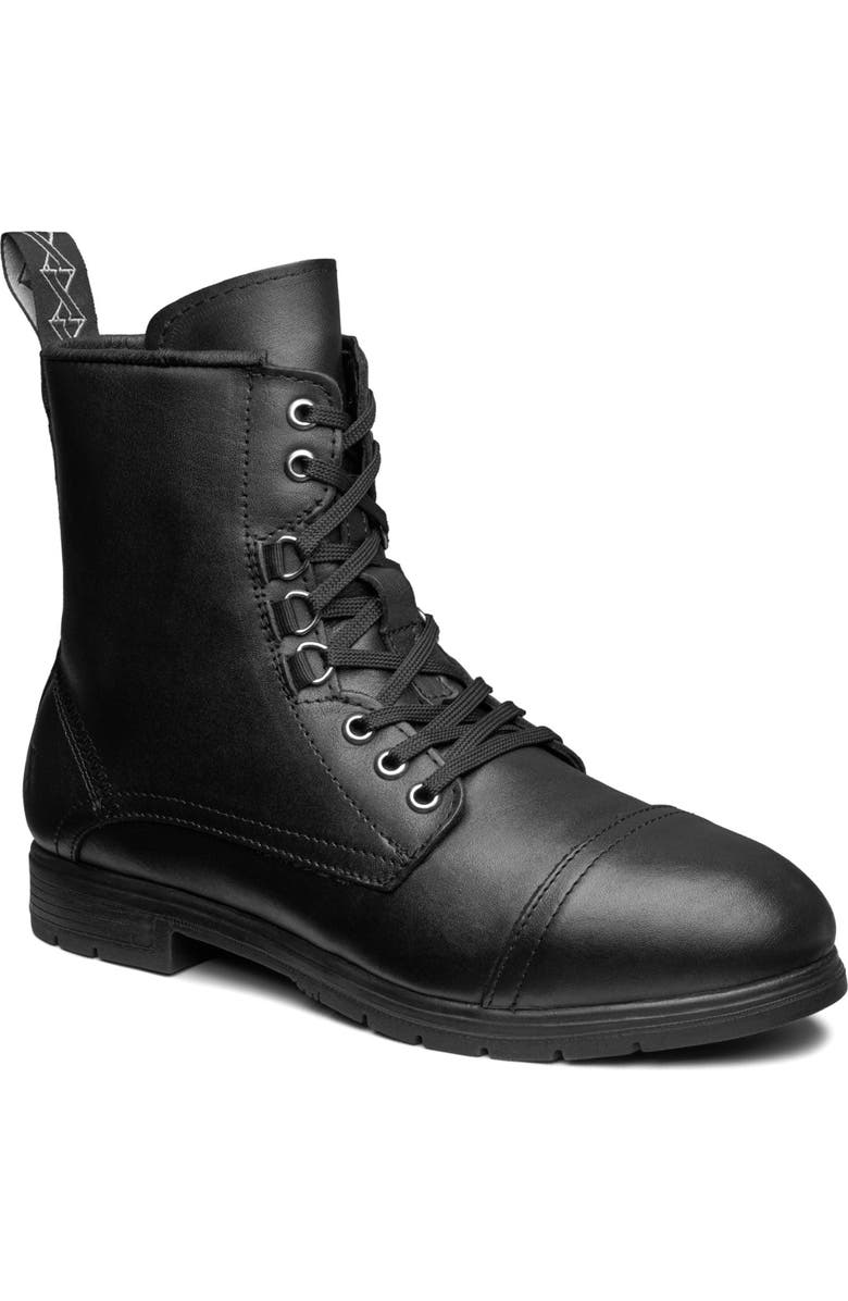 Xena Workwear Spice Steel Toe Lace Up Zip Safety Boot, Alternate, color, Black