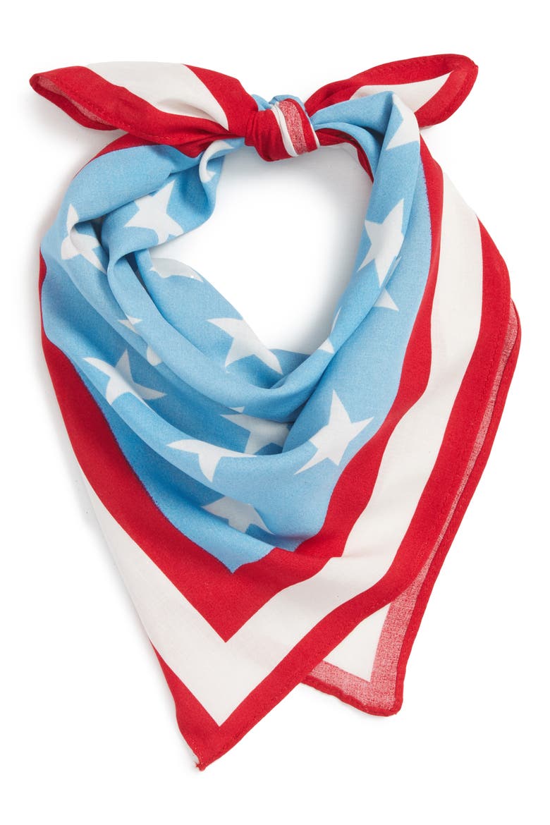 American Flag Bandana, Main, color, BLUE MULTI