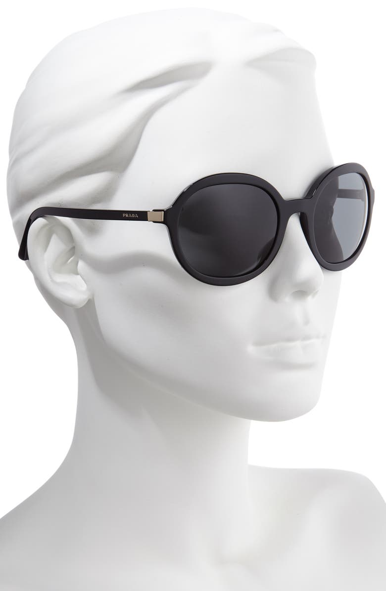 Prada 56mm Round Sunglasses, Alternate, color, 