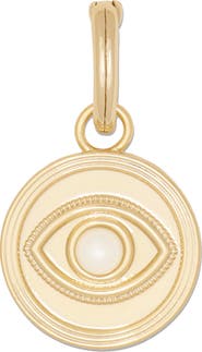 Ramy Brook Imitation Pearl Evil Eye Charm Pendant