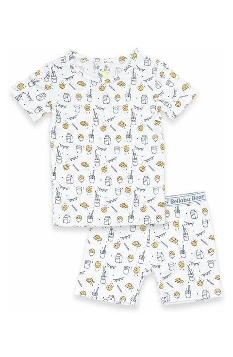 Milk & Cookies Kids 2-Piece Short Sleeve & Shorts Pajama Set