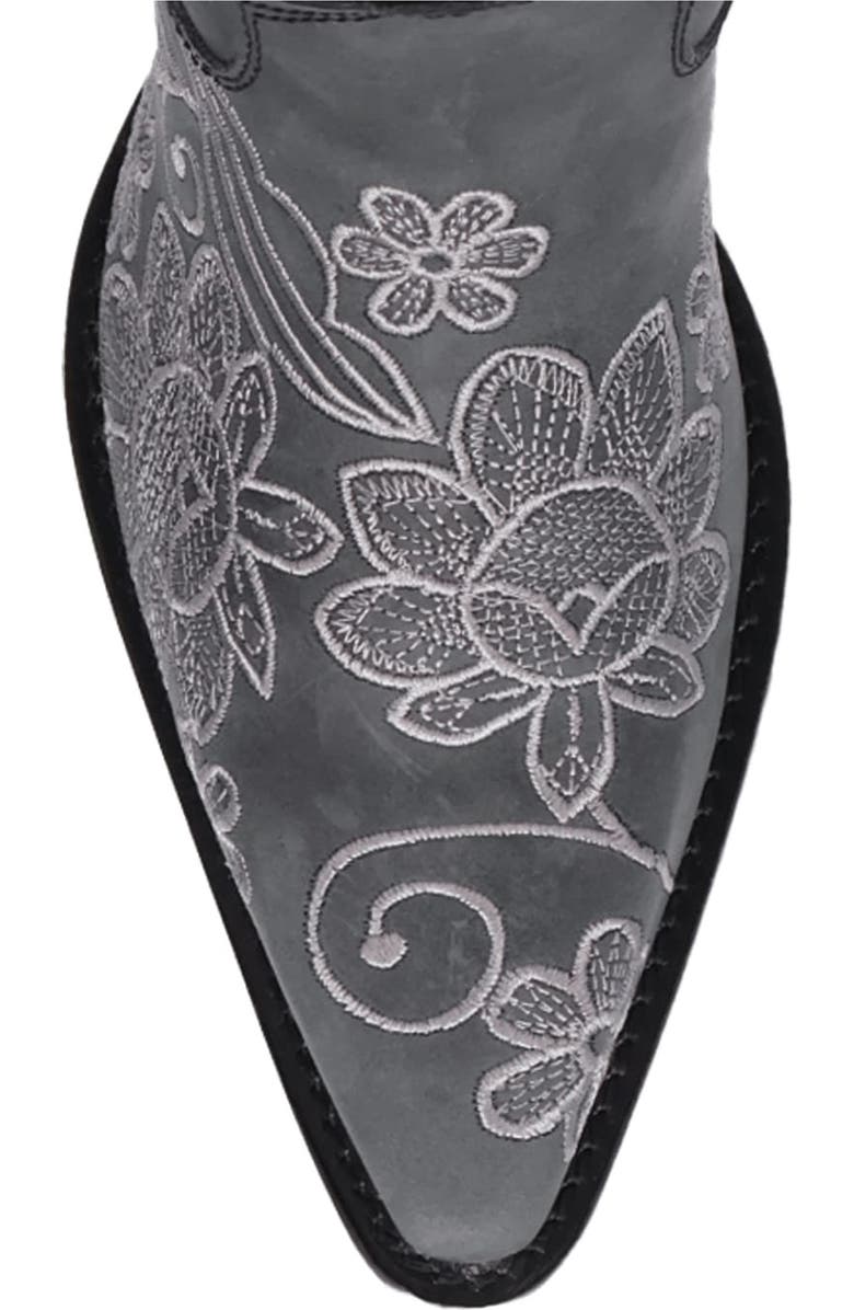 Dingo Swing Floral Embroidery Western Boot, Alternate, color, Black