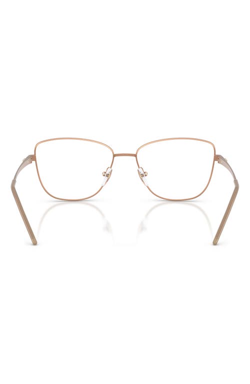 Emporio Armani 53mm Irregular Optical Glasses In Gold
