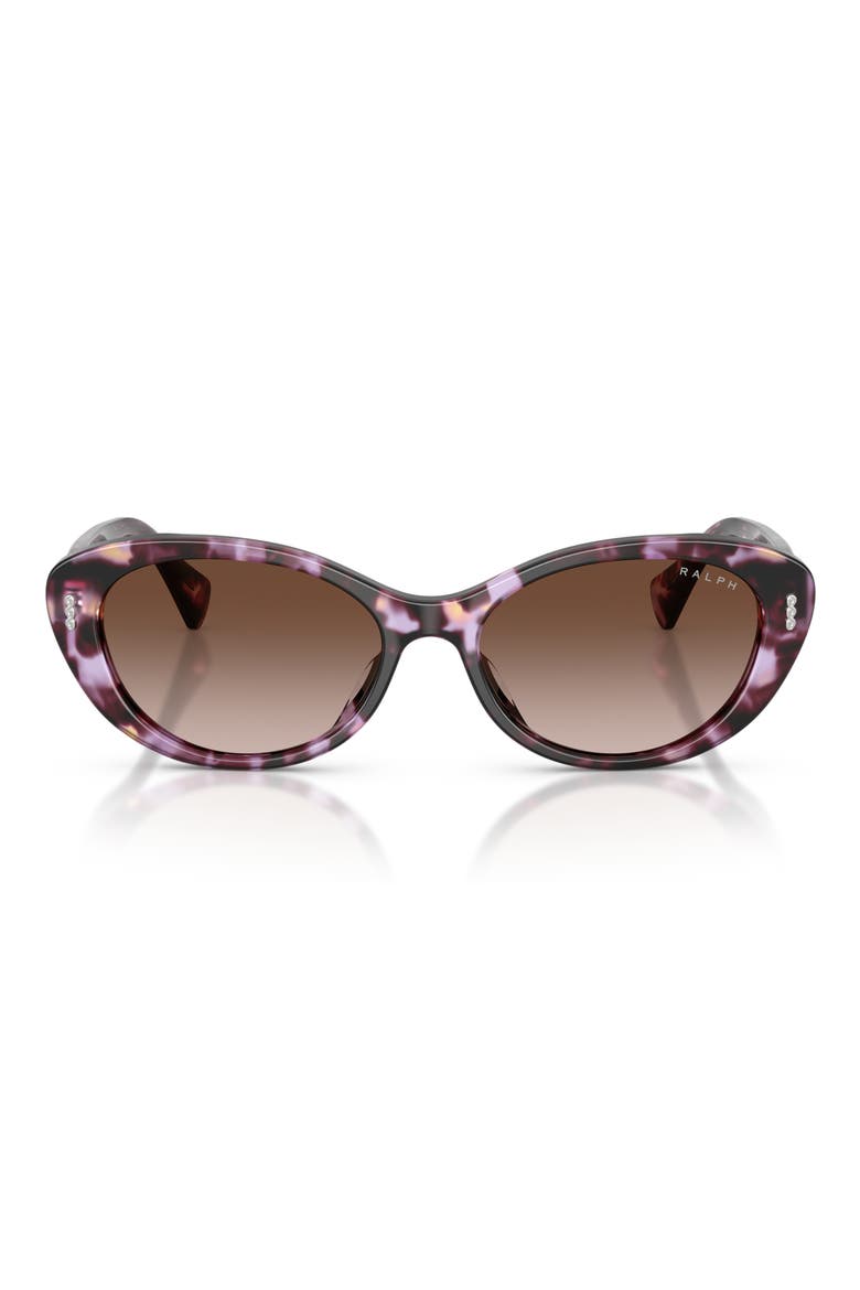 RA5350U 53mm Oval Sunglasses, Main, color, VIOLET HAVANA / GRADIENT BROWN