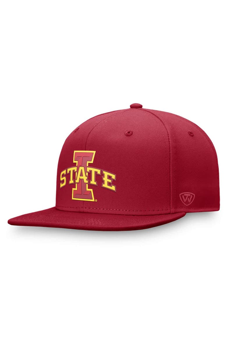 Men's Top of the World Cardinal Iowa State Cyclones Fundamental Snapback Hat, Main, color, Cardinal