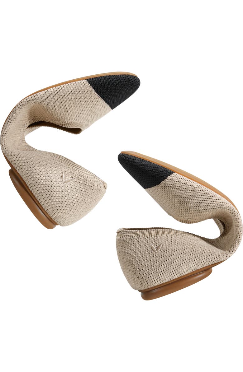 VIVAIA Almond-Toe Ballet Flats, Alternate, color, Almond & Black