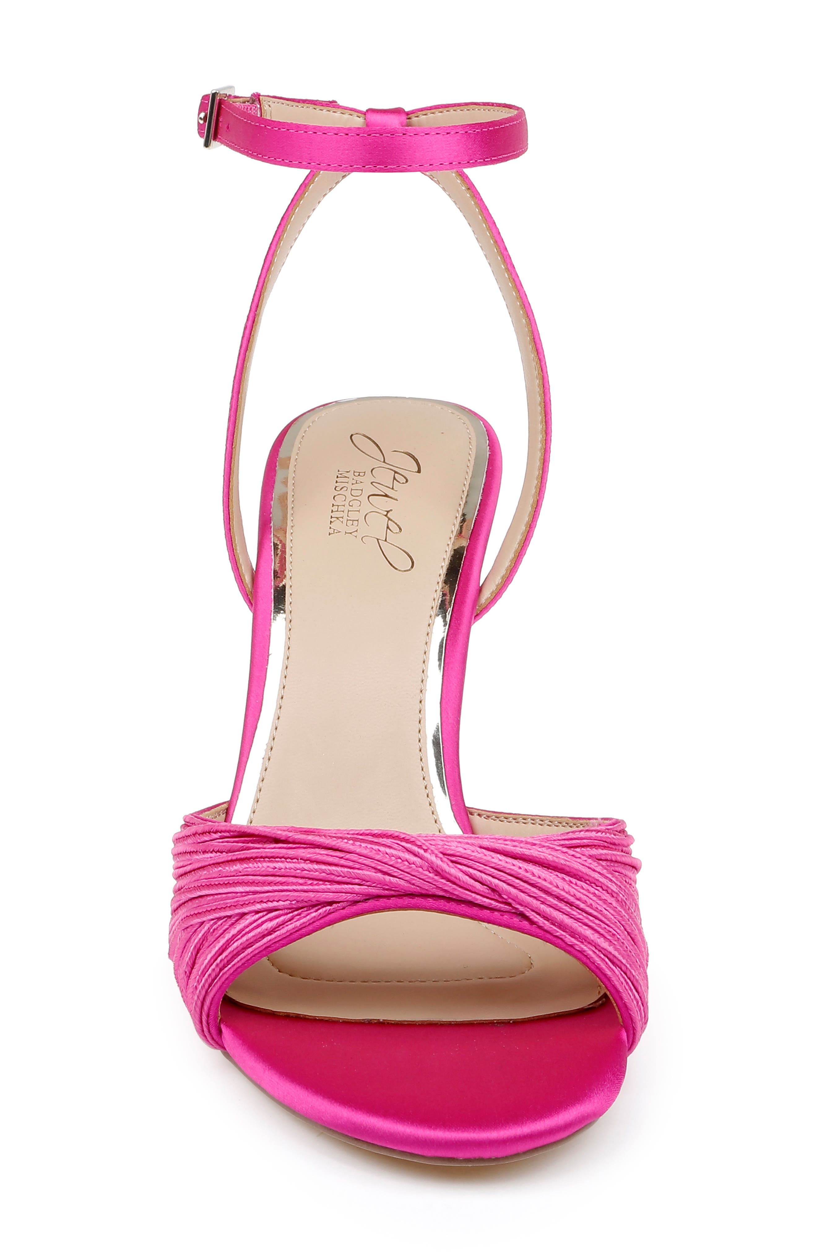 Nanette Braided Ankle Strap Sandal, Alternate, color, HOT PINK