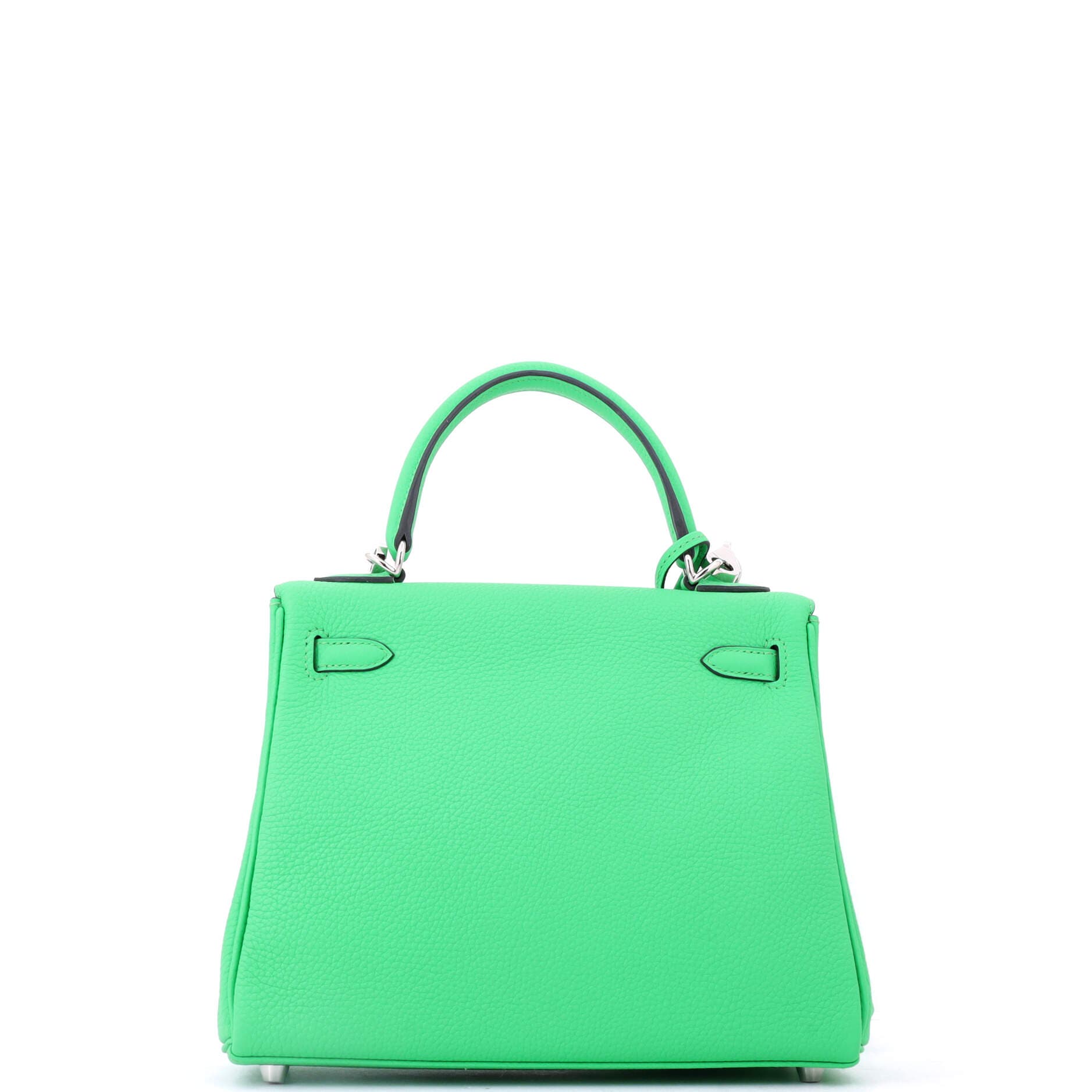 Pre-Owned Hermes Kelly Handbag Green Togo with Palladium Hardware 25, Alternate, color, Vert Comics