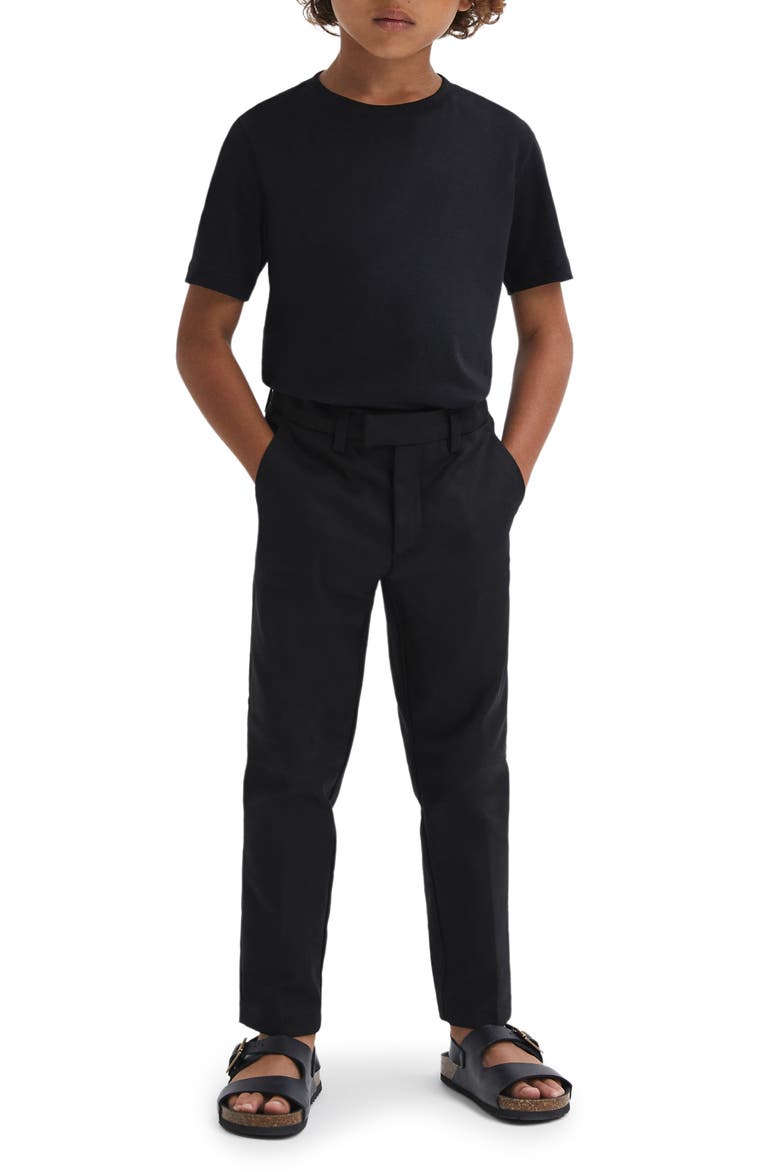Kids' Eastbury Stretch Cotton Pants, Alternate, color, BLACK