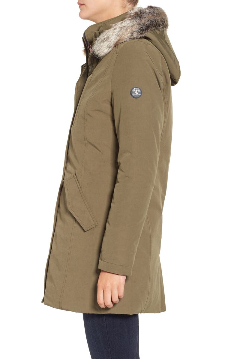 Barbour Epler Faux Fur Trim Waterproof Parka, Alternate, color,
