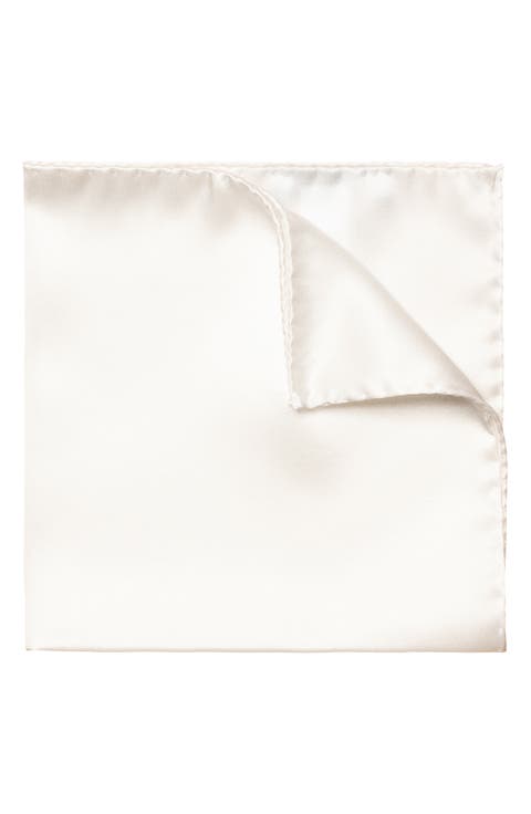 Ivory Silk Pocket Square