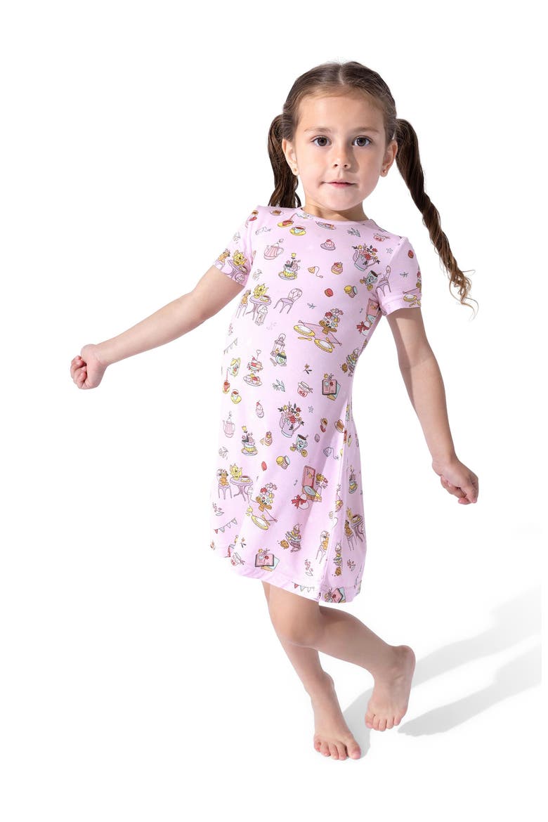 Kids' Tea Party Short Sleeve Dress, Alternate, color, Tea Party