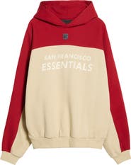 Fear of God Essentials San Francisco 49ers 90s Relaxed Colorblock Hoodie