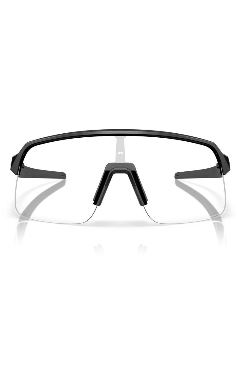 Oakley Prizm<sup>™</sup> Clear Iridium 34mm Rectangular Sunglasses, Main, color, Matte Black / Clear