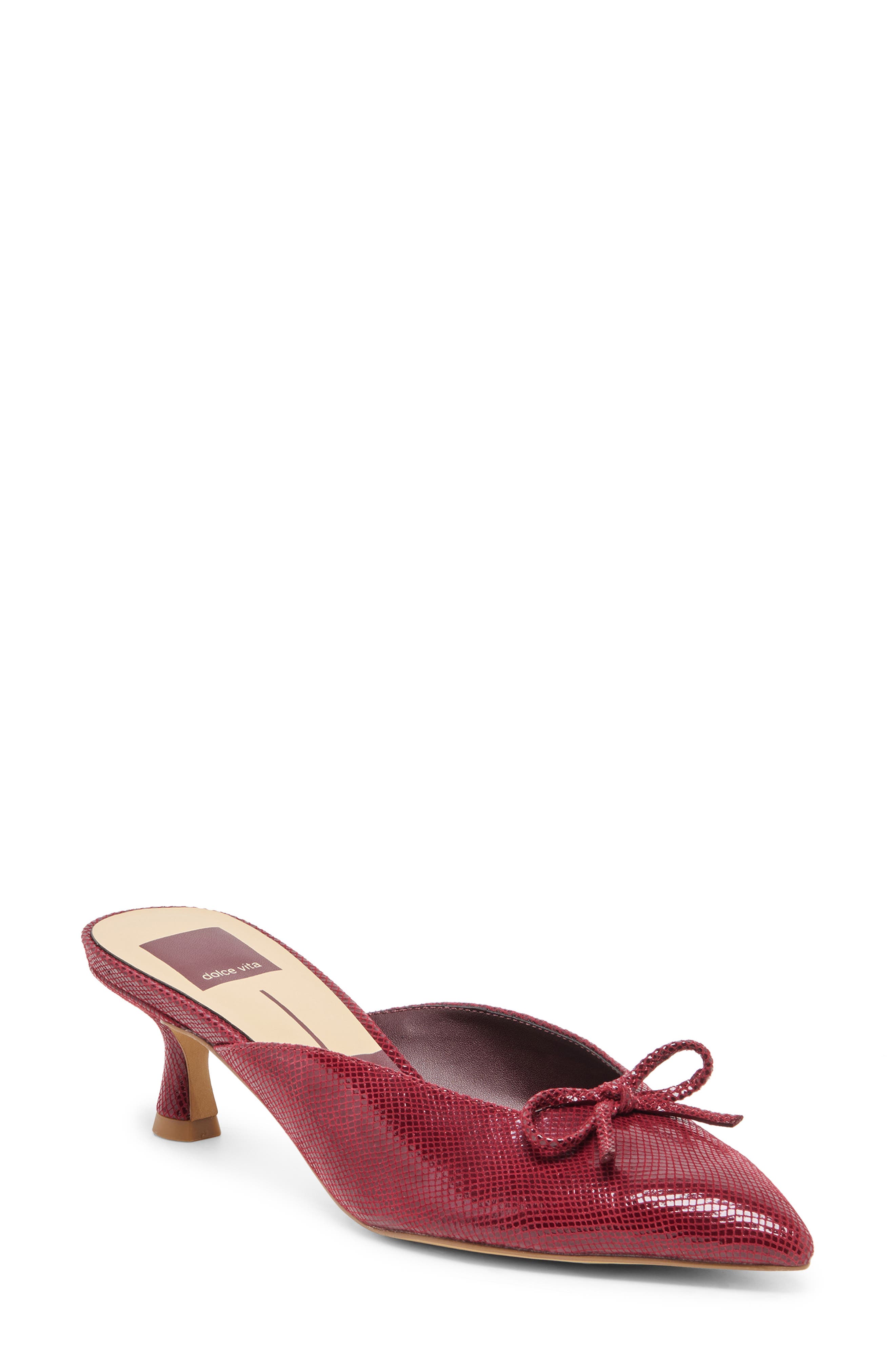 OXBLOOD EMBOSSED SUEDE