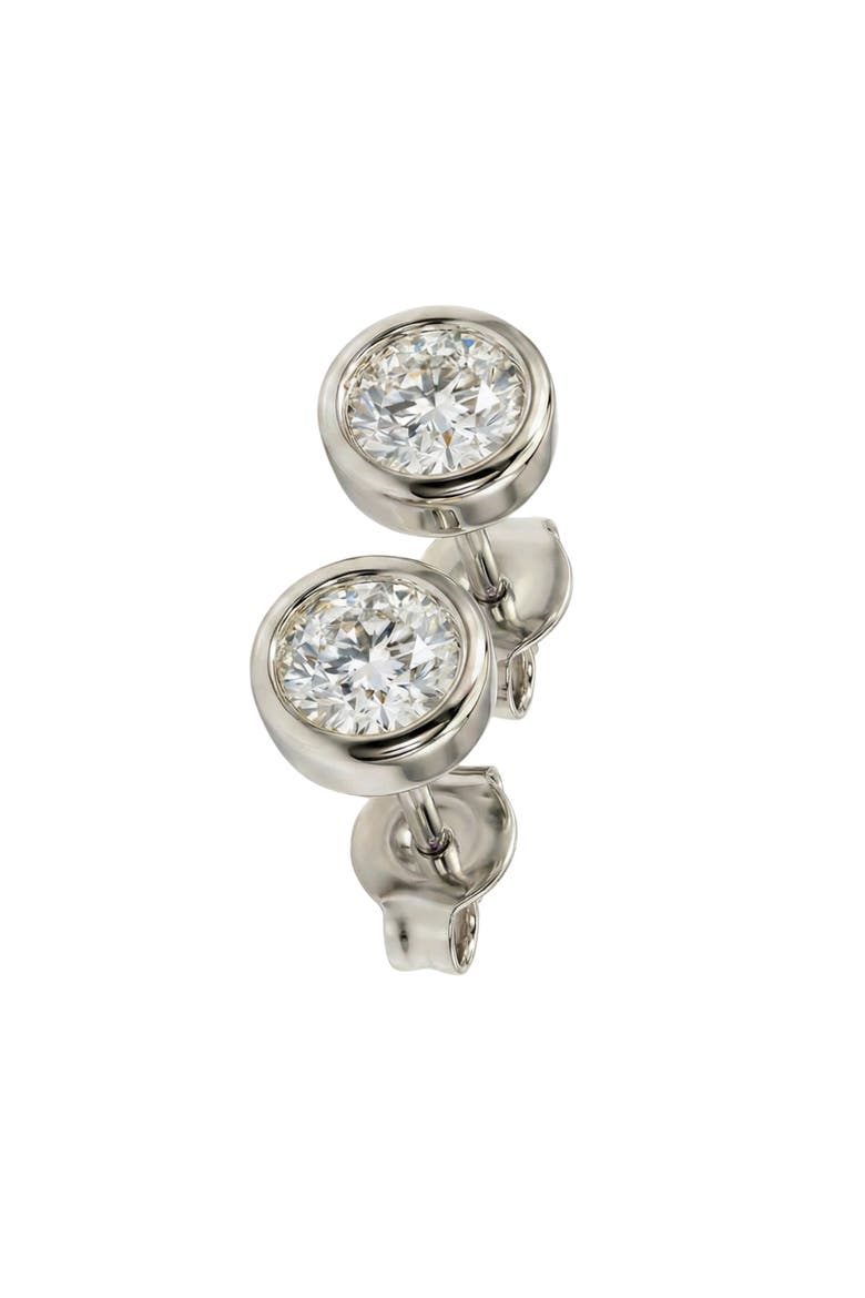 Lab Grown Diamond Stud Earrings, Alternate, color, SILVER